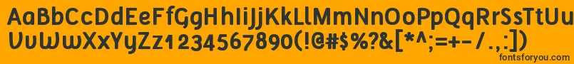 TelluralBold Font – Black Fonts on Orange Background