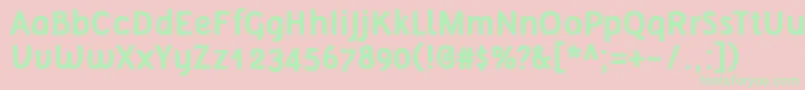 TelluralBold Font – Green Fonts on Pink Background