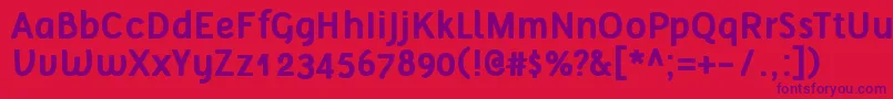 TelluralBold Font – Purple Fonts on Red Background