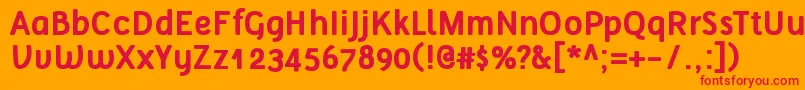 TelluralBold Font – Red Fonts on Orange Background