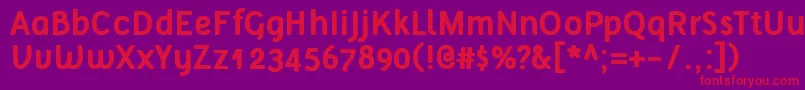 TelluralBold Font – Red Fonts on Purple Background