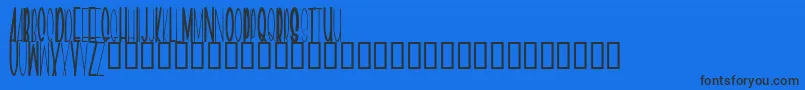 フォントGeeves ffy – 黒い文字の青い背景