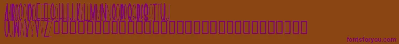 Geeves ffy Font – Purple Fonts on Brown Background