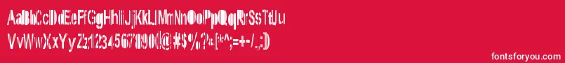 フォントSystem – 赤い背景に白い文字