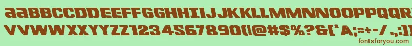 Lefthandlukeleft Font – Brown Fonts on Green Background
