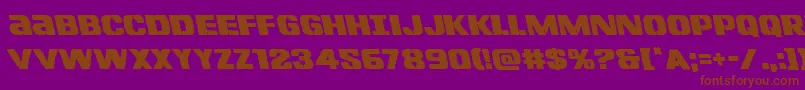 Lefthandlukeleft Font – Brown Fonts on Purple Background