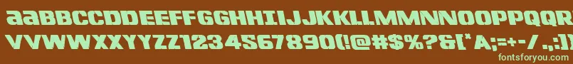 Lefthandlukeleft Font – Green Fonts on Brown Background