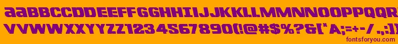 Lefthandlukeleft Font – Purple Fonts on Orange Background