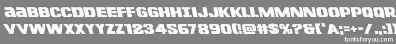 フォントLefthandlukeleft – 灰色の背景に白い文字