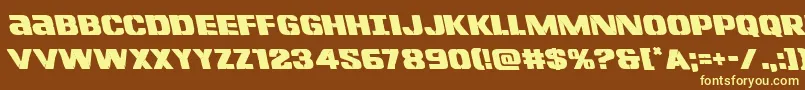 Lefthandlukeleft Font – Yellow Fonts on Brown Background