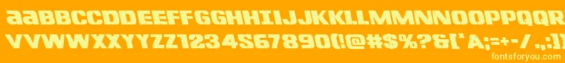 Lefthandlukeleft Font – Yellow Fonts on Orange Background