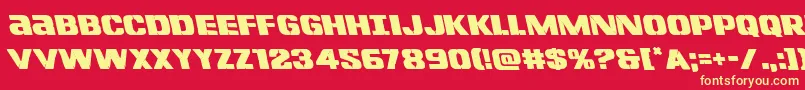 Lefthandlukeleft Font – Yellow Fonts on Red Background