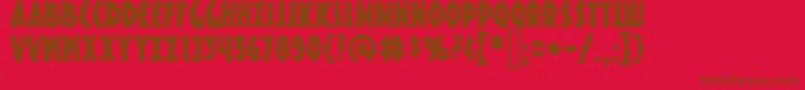 fuente KnuckleSandwichKrunchy – Fuentes Marrones Sobre Fondo Rojo