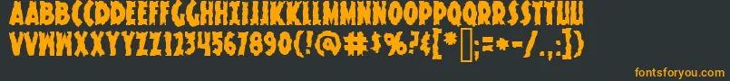 KnuckleSandwichKrunchy Font – Orange Fonts on Black Background