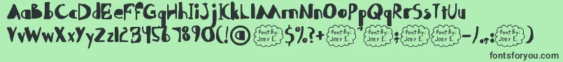 Abdomentality Font – Black Fonts on Green Background