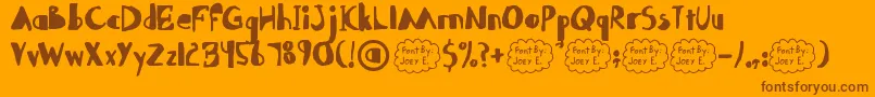 Abdomentality Font – Brown Fonts on Orange Background
