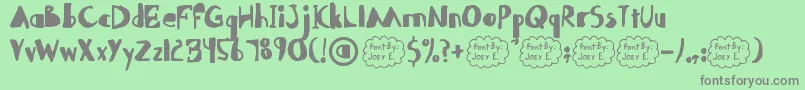 Abdomentality Font – Gray Fonts on Green Background