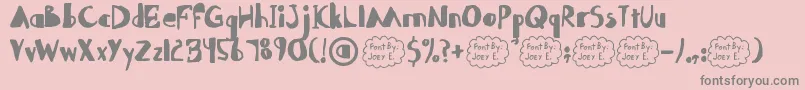 Abdomentality Font – Gray Fonts on Pink Background