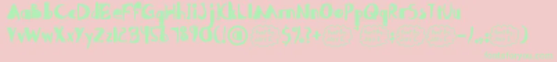 More about Abdomentality Font Abdomentality Font – Green Fonts on Pink Background