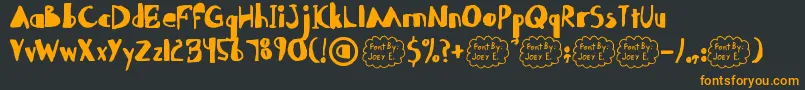 Abdomentality Font – Orange Fonts on Black Background