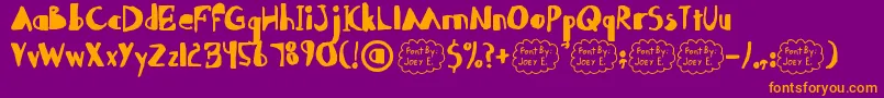 Abdomentality Font – Orange Fonts on Purple Background