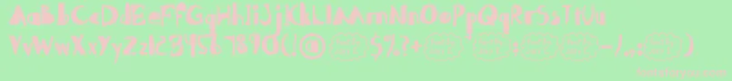 Abdomentality Font – Pink Fonts on Green Background