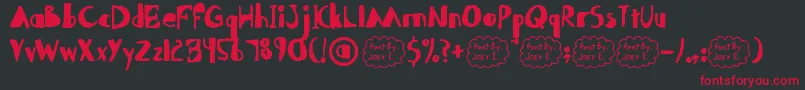 Abdomentality Font – Red Fonts on Black Background