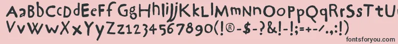 Hrawolam Font – Black Fonts on Pink Background