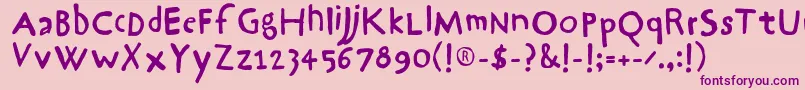 Hrawolam Font – Purple Fonts on Pink Background