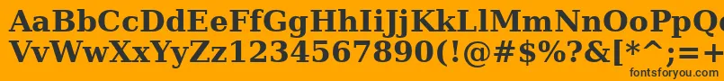 Verasebd Font – Black Fonts on Orange Background