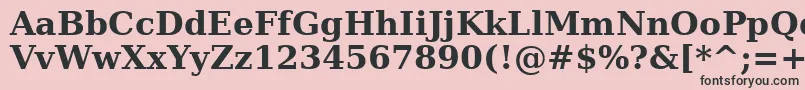 フォントVerasebd – ピンクの背景に黒い文字