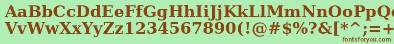 Verasebd Font – Brown Fonts on Green Background