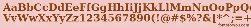 Verasebd Font – Brown Fonts on Pink Background