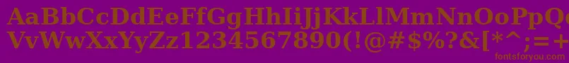 Verasebd-fontti – ruskeat fontit violetilla taustalla