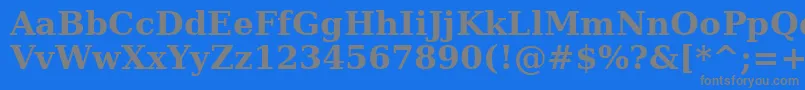フォントVerasebd – 青い背景に灰色の文字