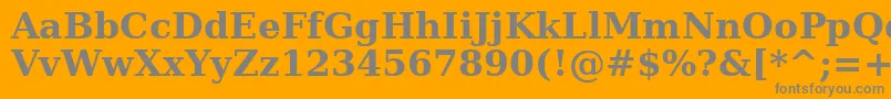 Verasebd-Schriftart – Graue Schriften auf orangefarbenem Hintergrund