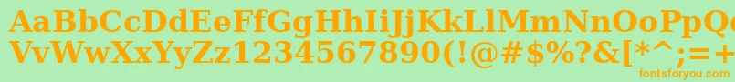 Verasebd Font – Orange Fonts on Green Background