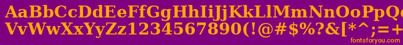 Verasebd Font – Orange Fonts on Purple Background