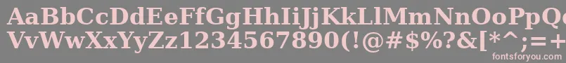 Verasebd-fontti – vaaleanpunaiset fontit harmaalla taustalla