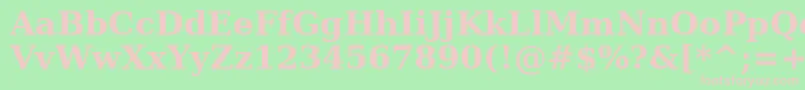 Шрифт Verasebd – розовые шрифты на зелёном фоне