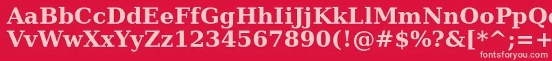 Verasebd Font – Pink Fonts on Red Background