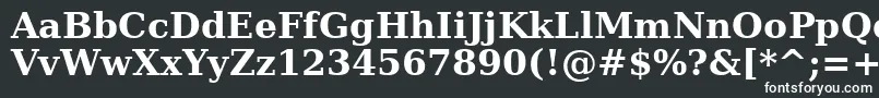 Verasebd-fontti – valkoiset fontit mustalla taustalla