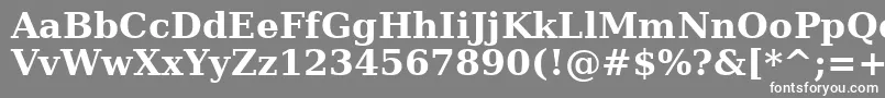 Verasebd-fontti – valkoiset fontit harmaalla taustalla