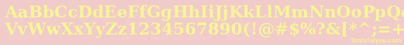 Verasebd Font – Yellow Fonts on Pink Background