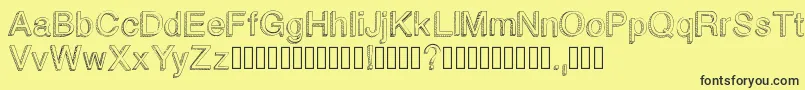 フォントBlockbasic – 黒い文字の黄色い背景