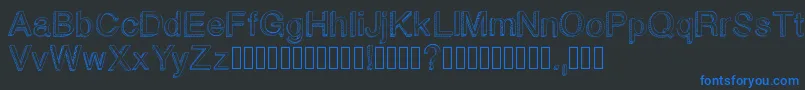 Blockbasic Font – Blue Fonts on Black Background