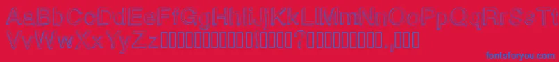 Blockbasic Font – Blue Fonts on Red Background