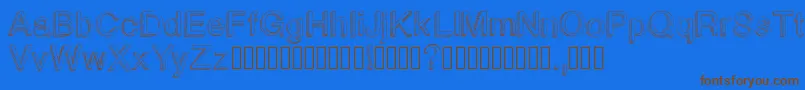 Blockbasic Font – Brown Fonts on Blue Background