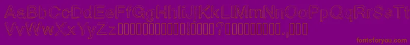 Blockbasic Font – Brown Fonts on Purple Background