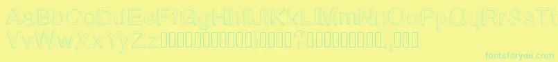 Blockbasic Font – Green Fonts on Yellow Background